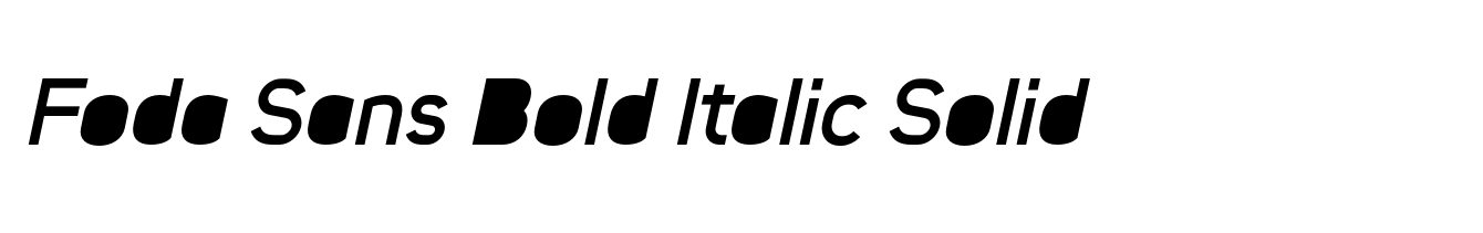 Foda Sans Bold Italic Solid